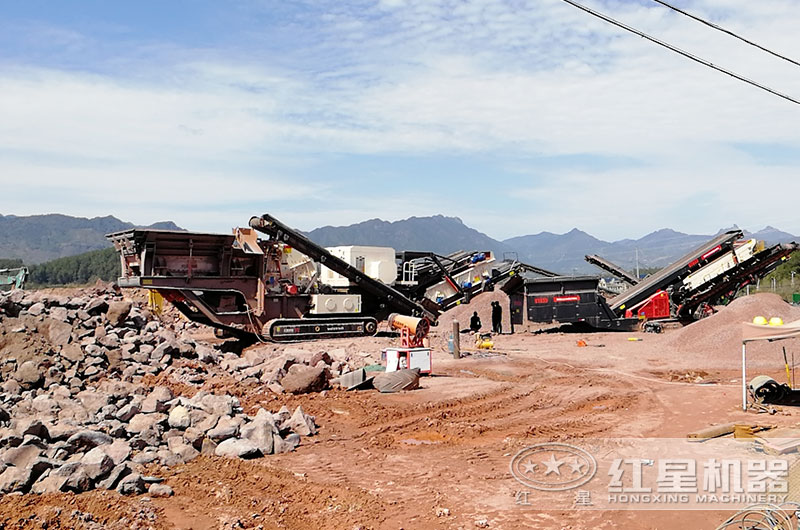 建渣粉碎沙石廠實(shí)拍圖