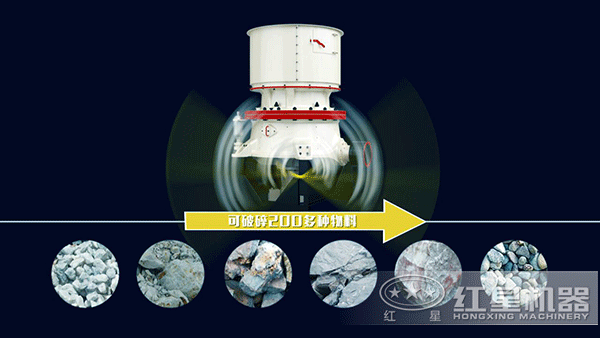 單缸圓錐破碎機多樣化的腔型擴大了破碎物料范圍