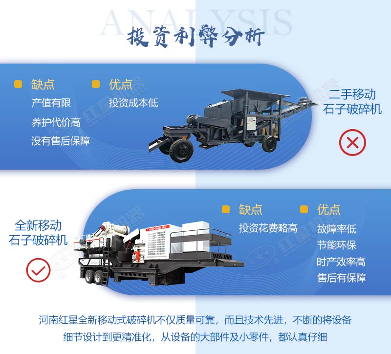 移動(dòng)石子破碎機(jī)對(duì)比