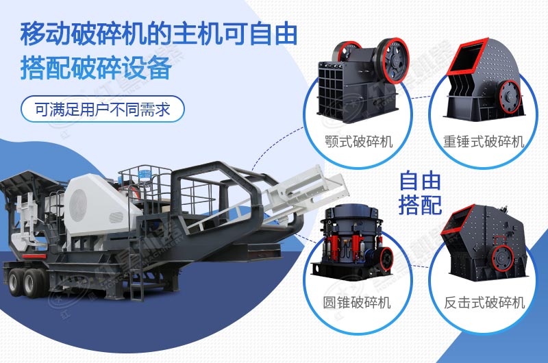 移動(dòng)破碎機(jī)可自由搭配破碎設(shè)備