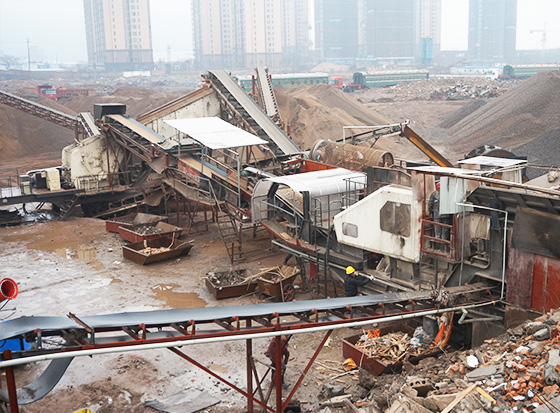 河南滎陽建筑垃圾處理生產(chǎn)線案例